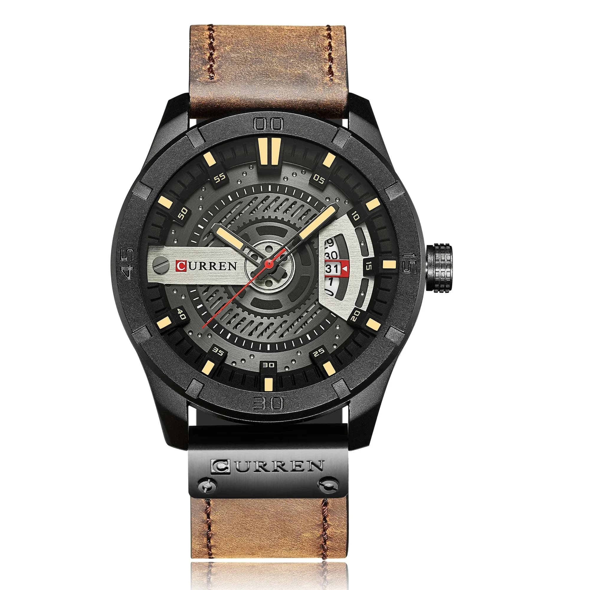 CURREN 8301 Classic Chrono Men’s Leather Watch 3