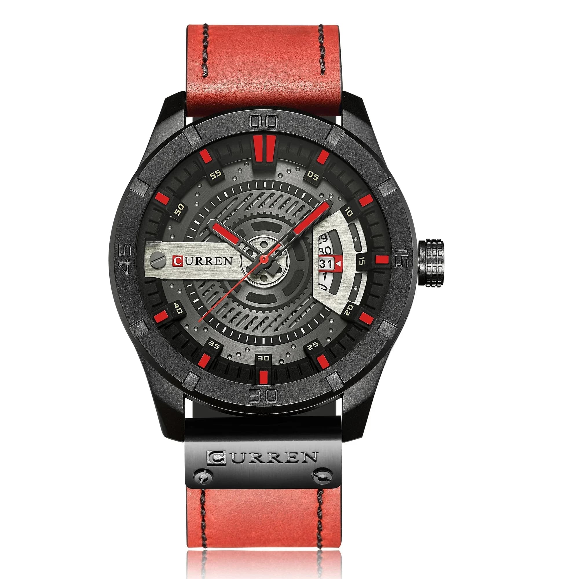 CURREN 8301 Classic Chrono Men’s Leather Watch 4