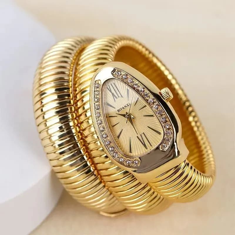 Luxury Coiled Serpentine Watch