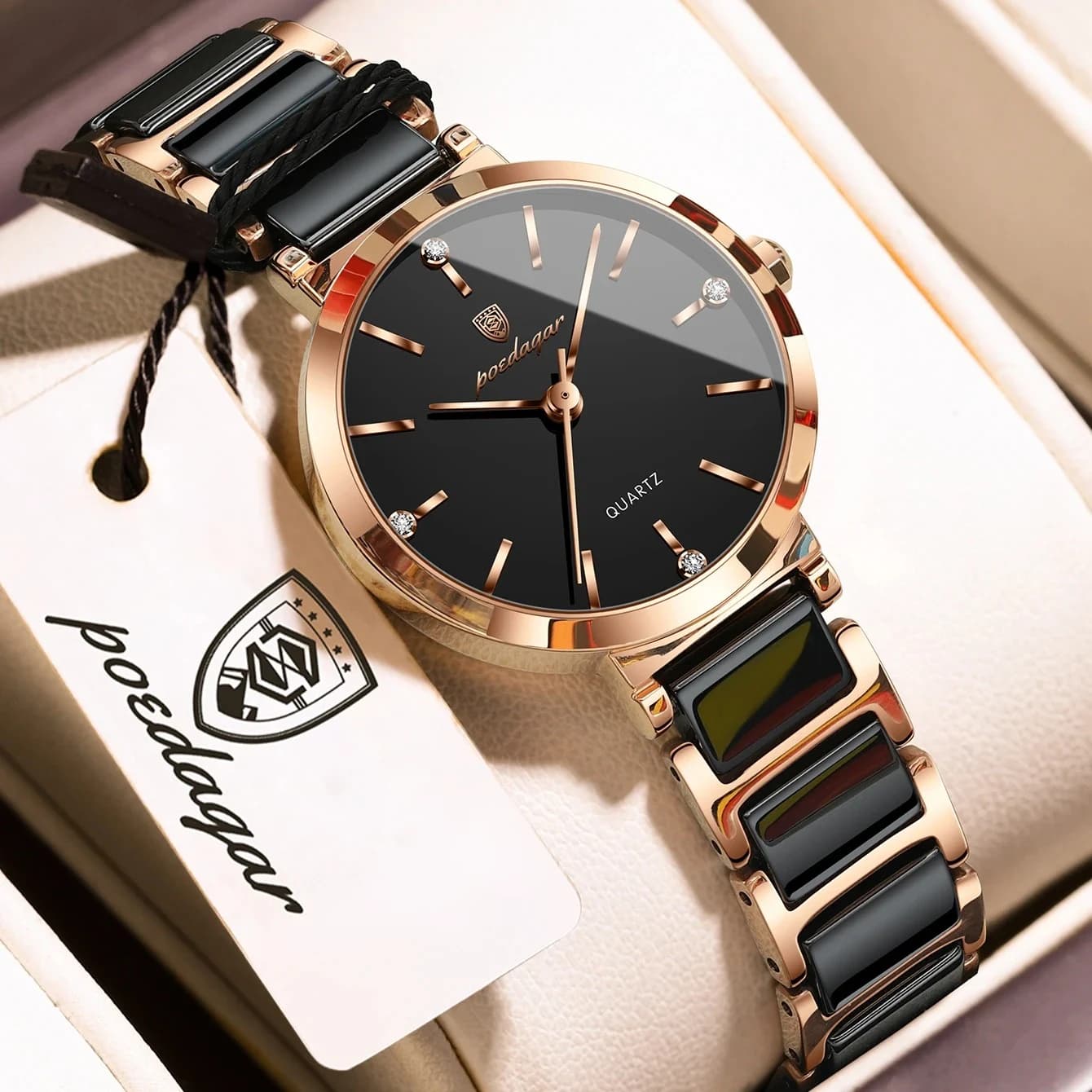 Poedagar Ceramic Women's Watch