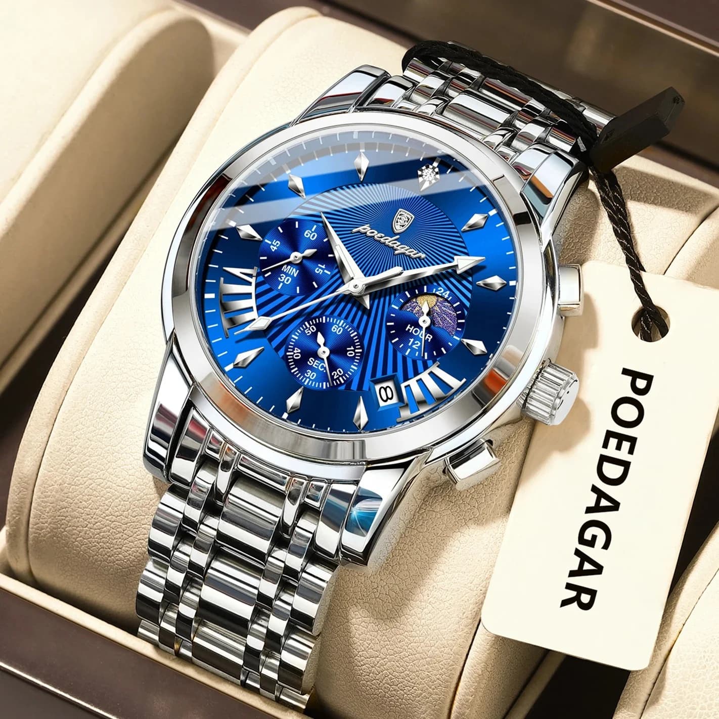 Poedagar 813 Voyager Men's Chronograph Watch 3