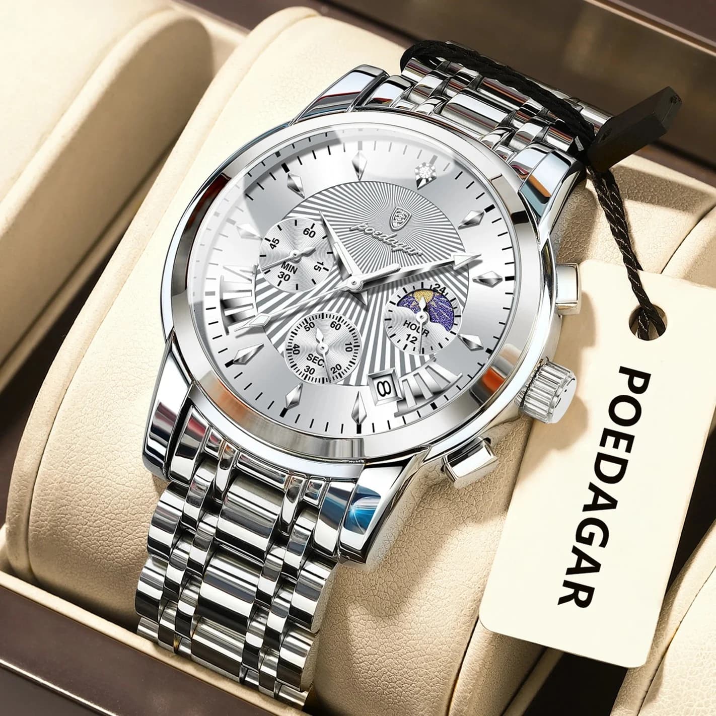 Poedagar 813 Voyager Men's Chronograph Watch 4